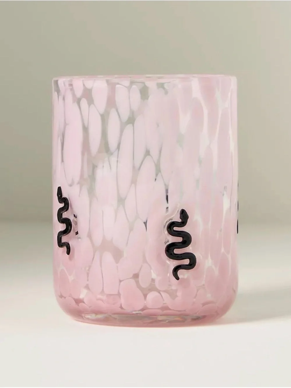 NIB Anthropologie Mystic Pink Confetti Snake Glass - Reputation Vibes